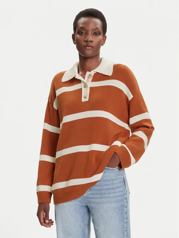 Gant Gant Džemper 4805341 Smeđa Relaxed Fit