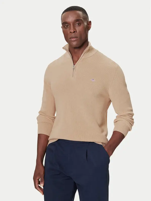 Gant Gant Džemper 8050265 Bež Regular Fit