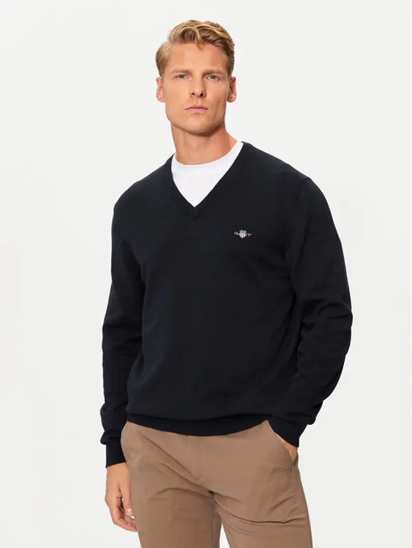 Gant Gant Džemper Classic 8030562 Tamnoplava Regular Fit