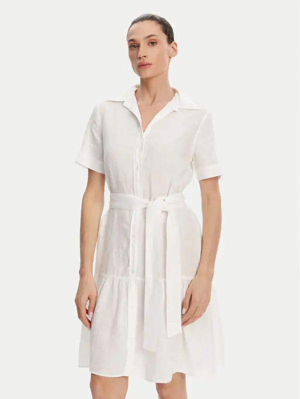 Gant Gant Haljina košulja 4503434 Bijela Regular Fit