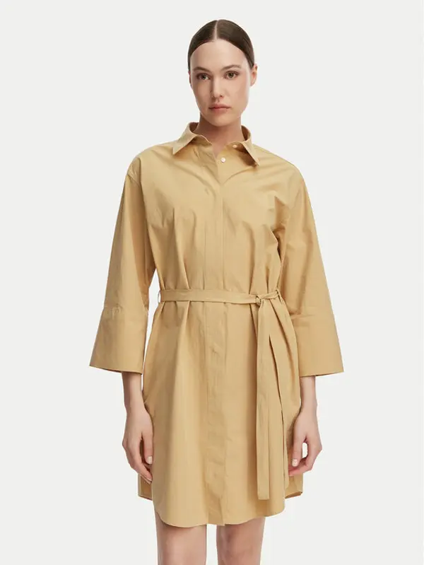 Gant Gant Haljina košulja 4503527 Bež Regular Fit