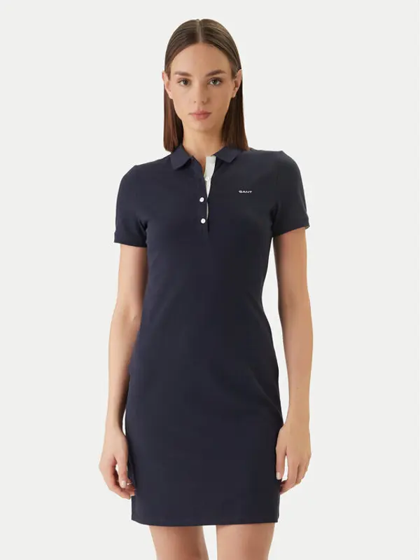 Gant Gant Haljina za svaki dan 4201468 Tamnoplava Slim Fit