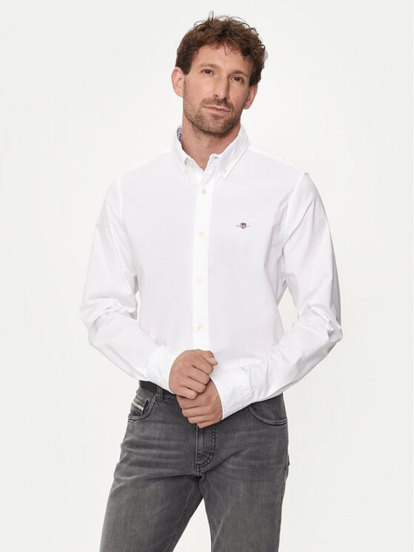 Gant Gant Košulja Oxford 3230115 Bijela Slim Fit