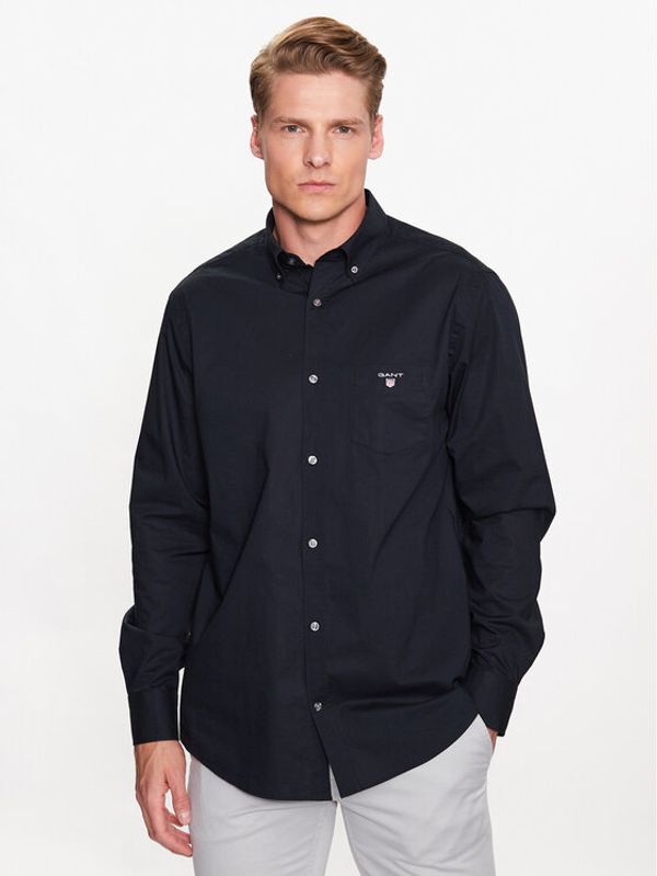 Gant Gant Košulja The Broadcloth Reg 3046400 Crna Regular Fit