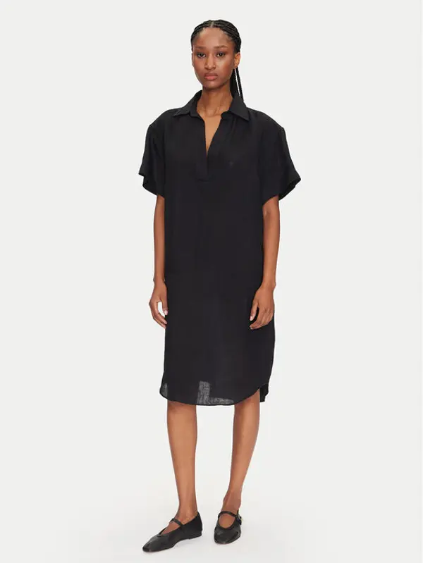 Gant Gant Ljetna haljina 4503433 Crna Relaxed Fit