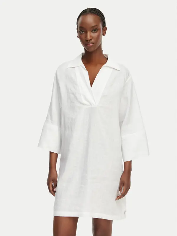 Gant Gant Ljetna haljina 4503508 Bijela Relaxed Fit