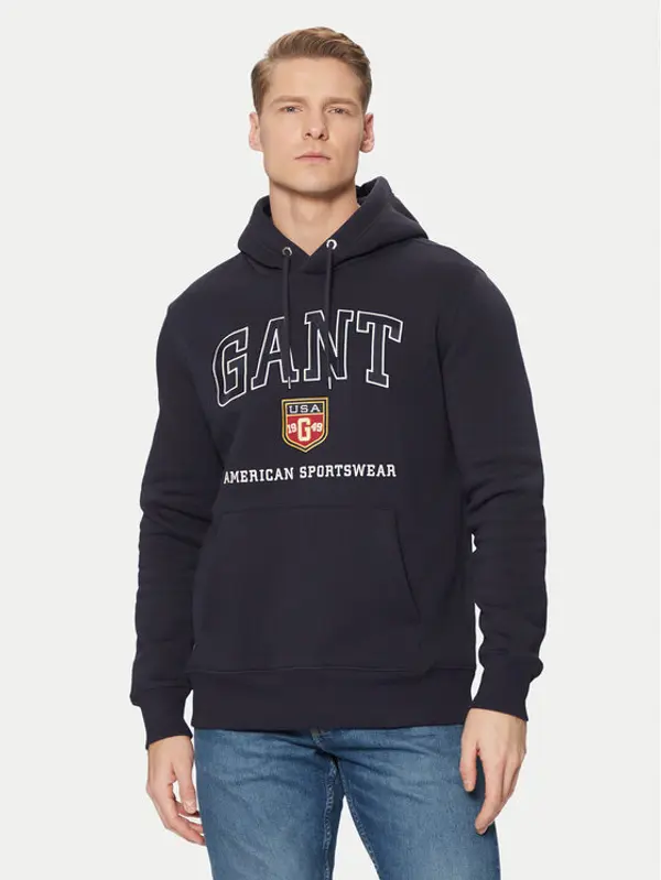 Gant Gant Majica dugih rukava 2044004 Tamnoplava Regular Fit