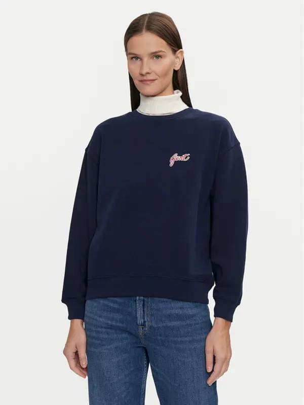 Gant Gant Majica dugih rukava 4201239 Tamnoplava Loose Fit