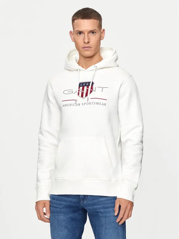 Gant Gant Majica dugih rukava Archive Shield 2047082 Écru Regular Fit