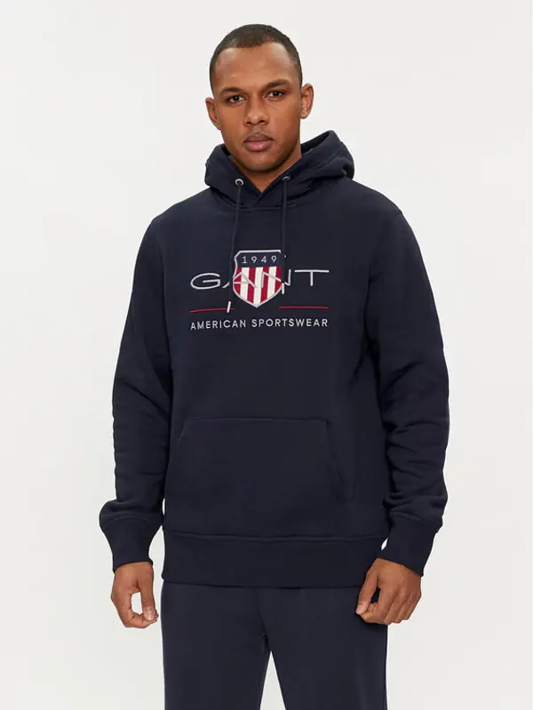 Gant Gant Majica dugih rukava Archive Shield 2047082 Tamnoplava Regular Fit