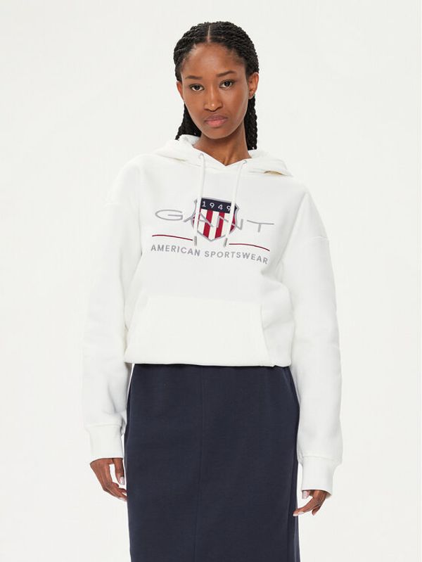 Gant Gant Majica dugih rukava Archive Shield 4204567 Écru Relaxed Fit