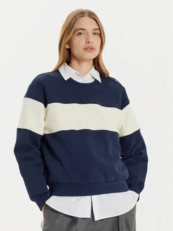 Gant Gant Majica dugih rukava Color Blocked 4201254 Tamnoplava Loose Fit