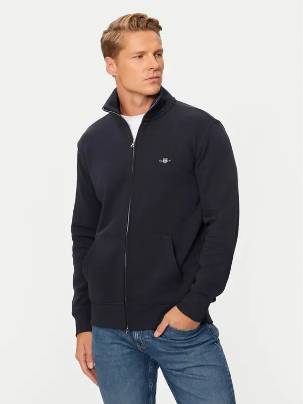 Gant Gant Majica dugih rukava Shield 2008006 Tamnoplava Regular Fit