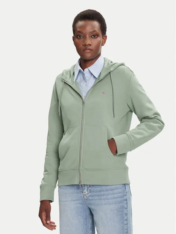 Gant Gant Majica dugih rukava Shield 4201412 Zelena Regular Fit
