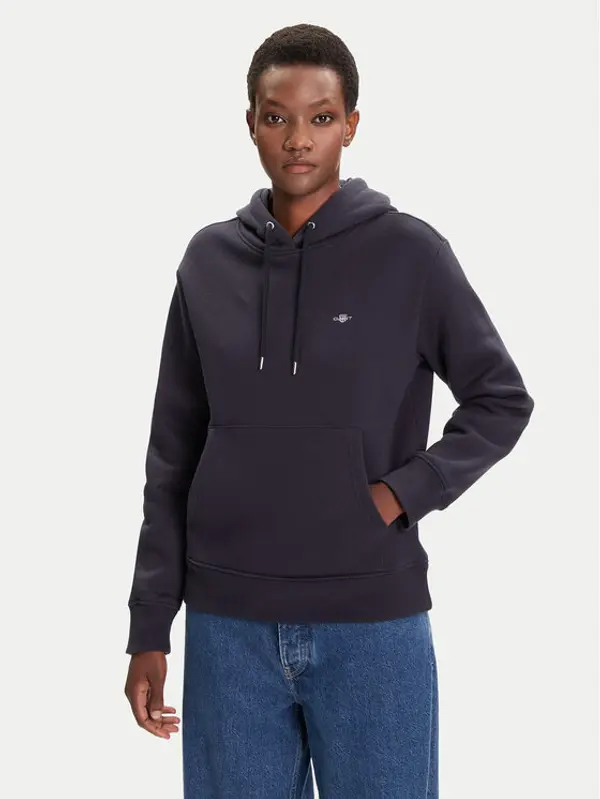Gant Gant Majica dugih rukava Shield 4201413 Tamnoplava Relaxed Fit