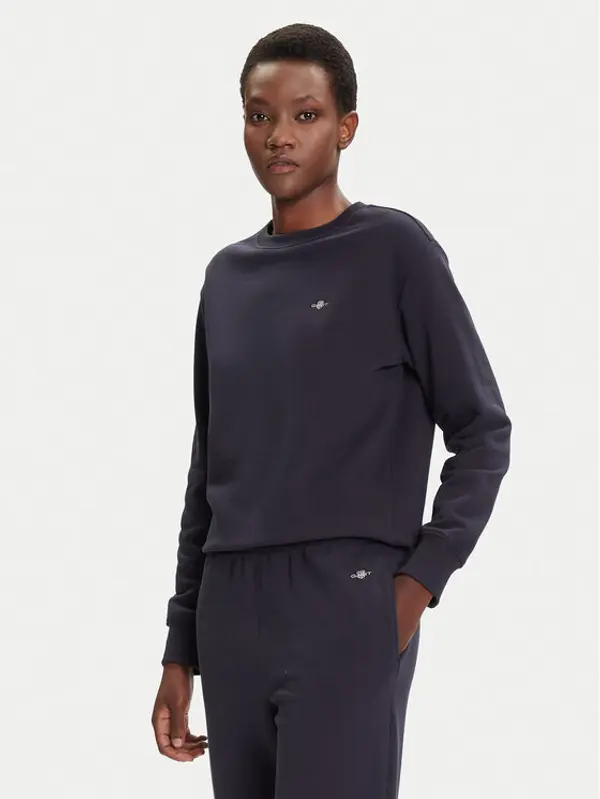 Gant Gant Majica dugih rukava Shield 4201414 Tamnoplava Relaxed Fit