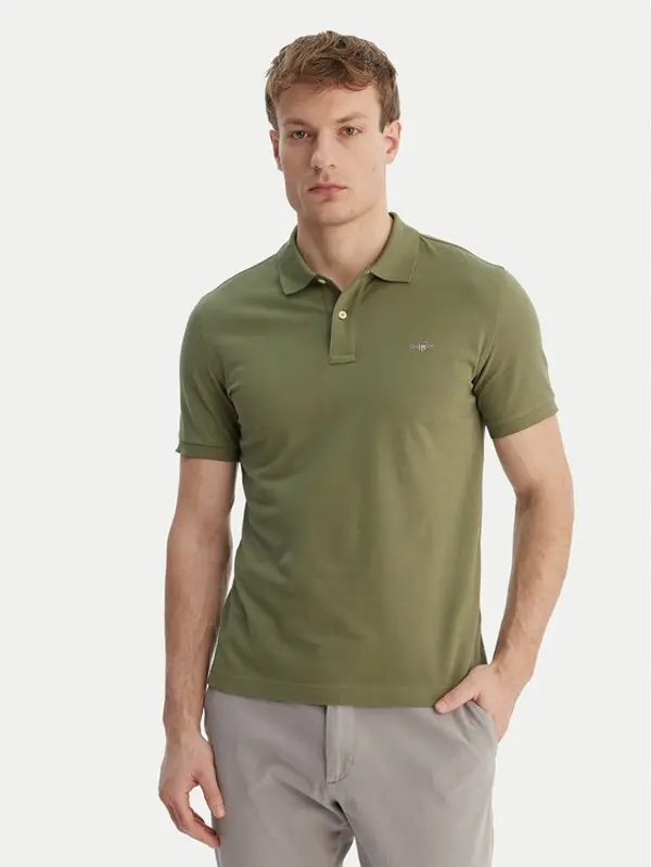 Gant Gant Polo Shield 2220 Zelena Slim Fit