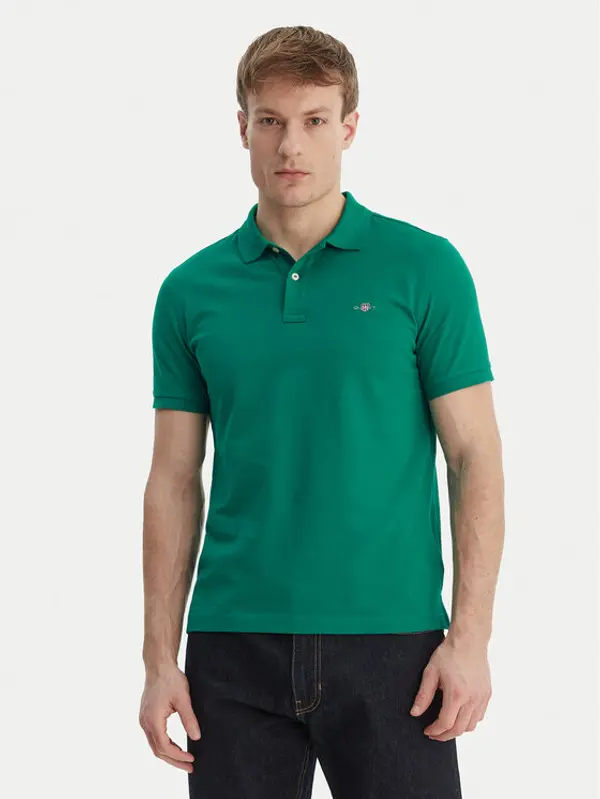 Gant Gant Polo Shield 2220 Zelena Slim Fit