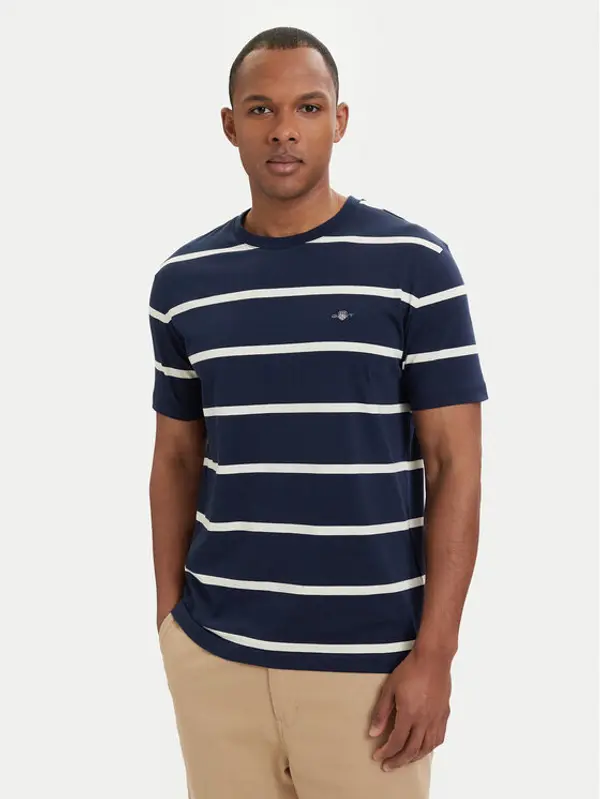 Gant Gant T-shirt 2003398 Tamnoplava Regular Fit