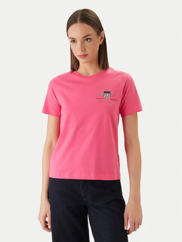 Gant Gant T-shirt 4200277 Ružičasta Regular Fit