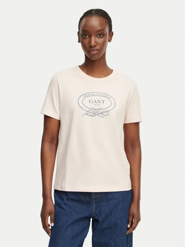 Gant Gant T-shirt 4201440 Ružičasta Regular Fit