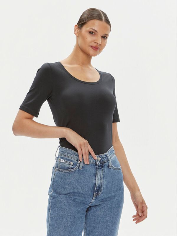 Gant Gant T-shirt 4203491 Crna Slim Fit