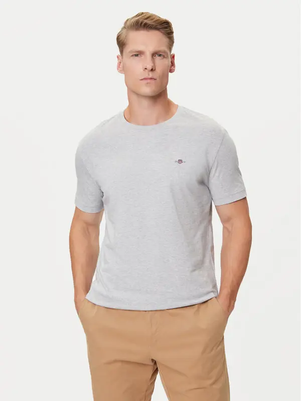 Gant Gant T-shirt Shield 2003184 Siva Regular Fit