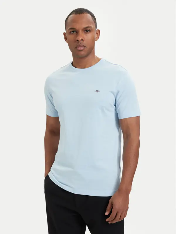Gant Gant T-shirt Shield  2003184 Svijetlo plava Regular Fit