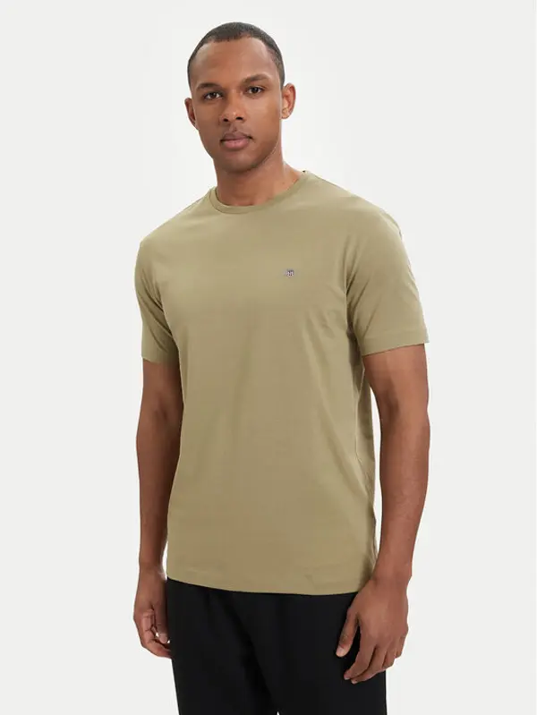 Gant Gant T-shirt Shield  2003184 Tamno zelena Regular Fit