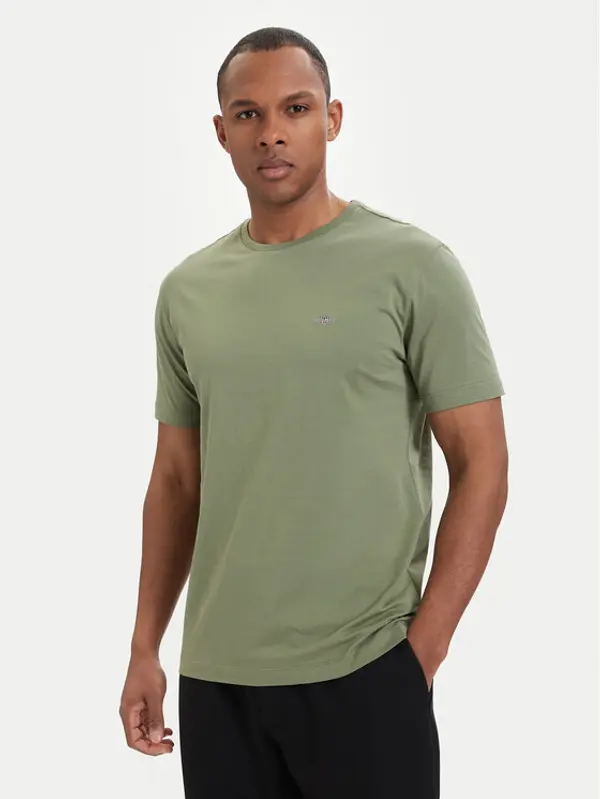 Gant Gant T-shirt Shield  2003184 Tamno zelena Regular Fit