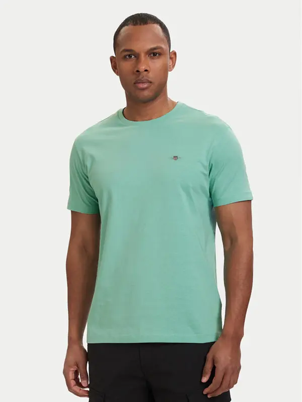 Gant Gant T-shirt Shield  2003184 Tirkizna Regular Fit