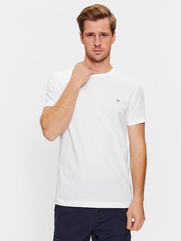 Gant Gant T-shirt Shield 2003185 Bijela Slim Fit