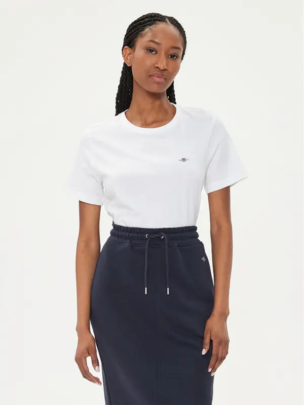 Gant Gant T-shirt Shield 4200200 Bijela Regular Fit