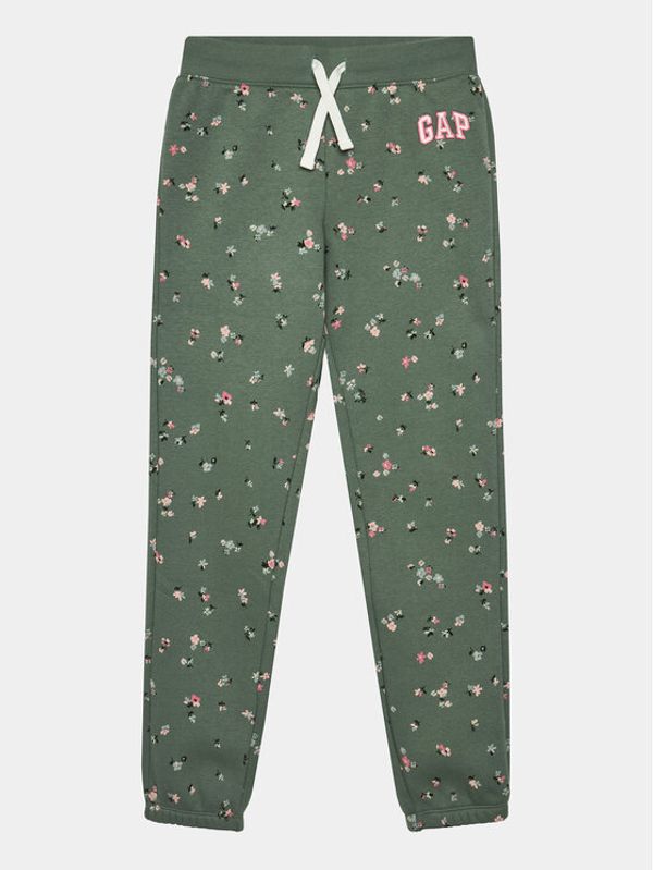 Gap Gap Donji dio trenerke 789599-00 Zelena Regular Fit