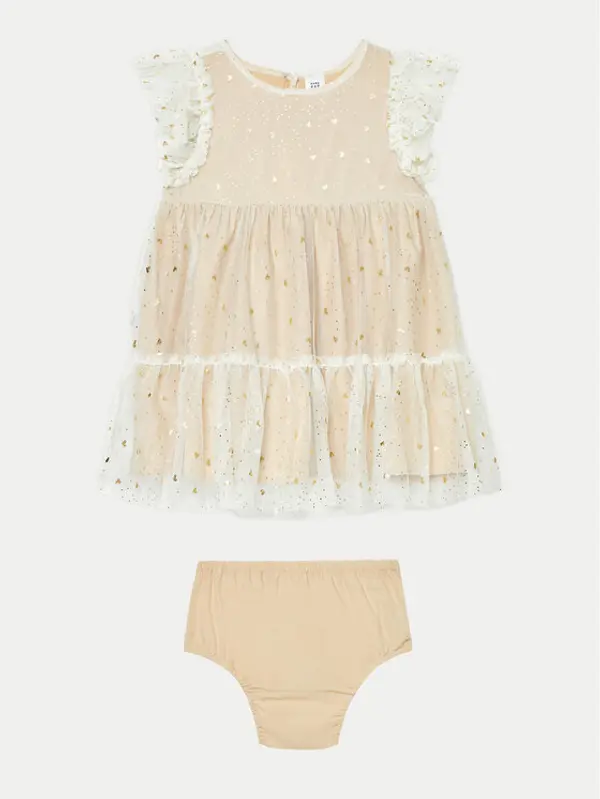 Gap Gap Elegantna haljina 646791-00 Écru Regular Fit