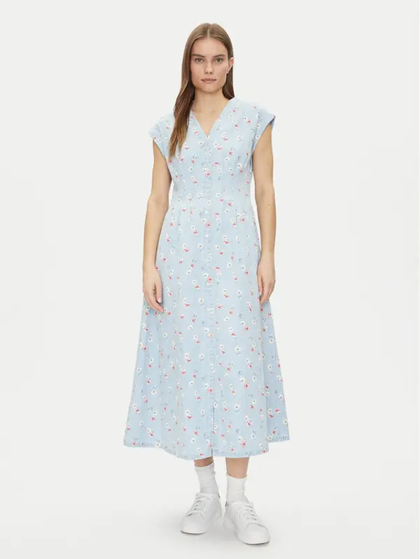 Gap Gap Haljina košulja 731352-00 Svijetloplava Regular Fit