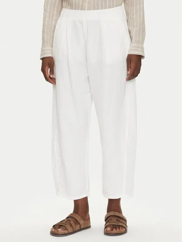 Gap Gap Hlače 713952-00 Bijela Regular Fit