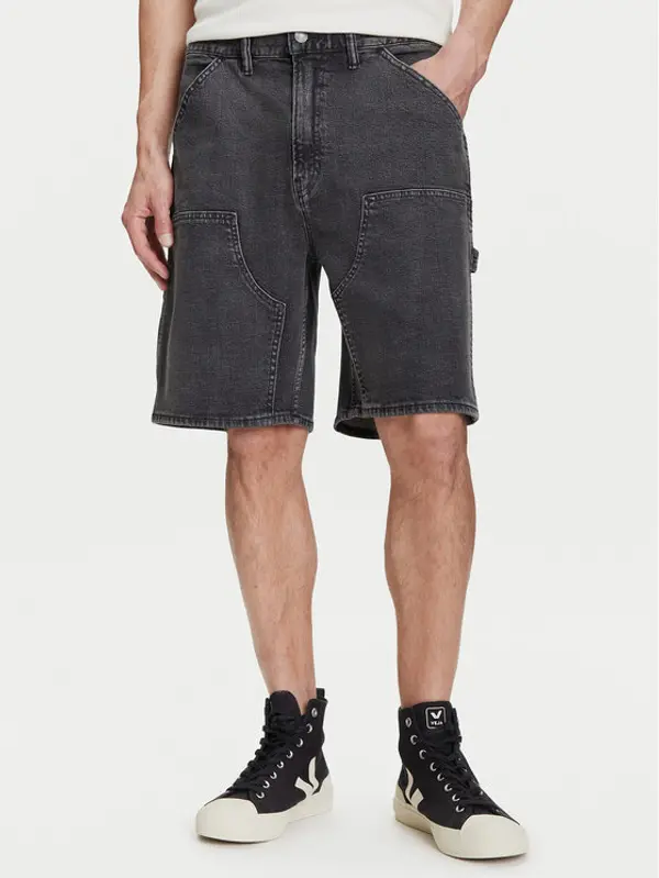 Gap Gap Kratke traperice 767488 Crna Relaxed Fit