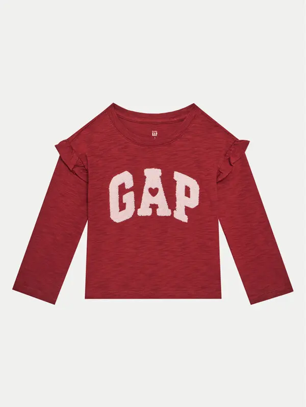 Gap Gap Majica 626254 Tamnocrvena Regular Fit