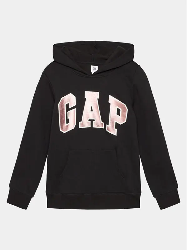 Gap Gap Majica dugih rukava 428910-00 Crna Regular Fit