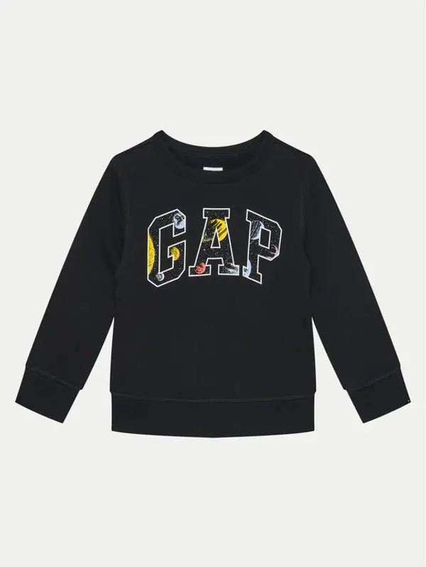 Gap Gap Majica dugih rukava 531000-05 Crna Regular Fit