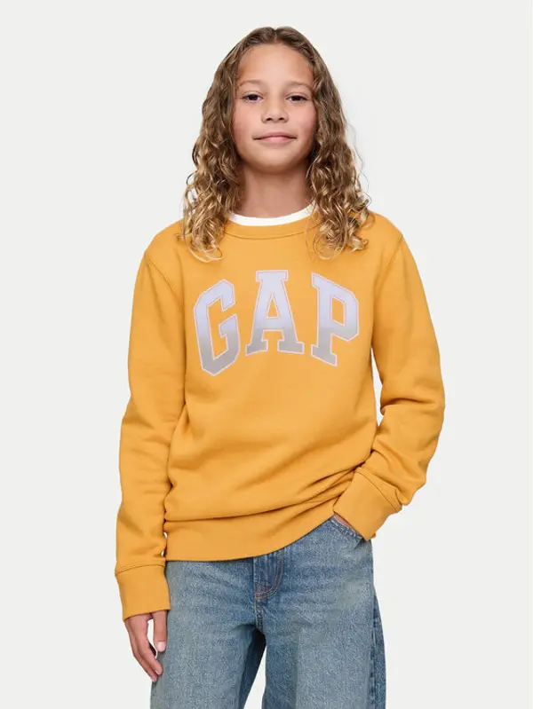 Gap Gap Majica dugih rukava 531000 Zlatna Regular Fit