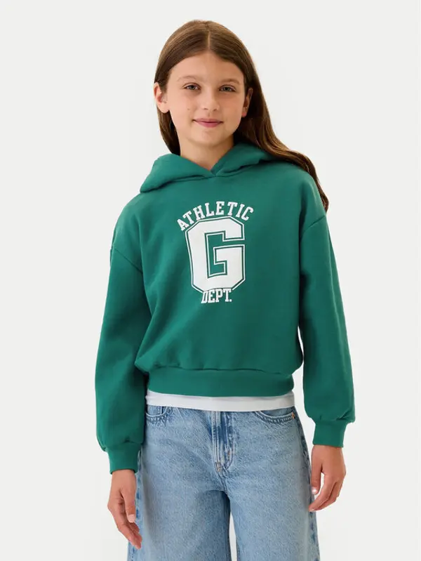 Gap Gap Majica dugih rukava 546157-00 Zelena Relaxed Fit