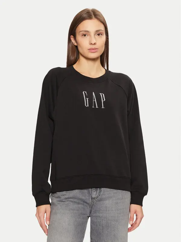 Gap Gap Majica dugih rukava 588019-03 Crna Relaxed Fit