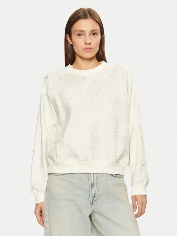 Gap Gap Majica dugih rukava 588019-04 Écru Relaxed Fit