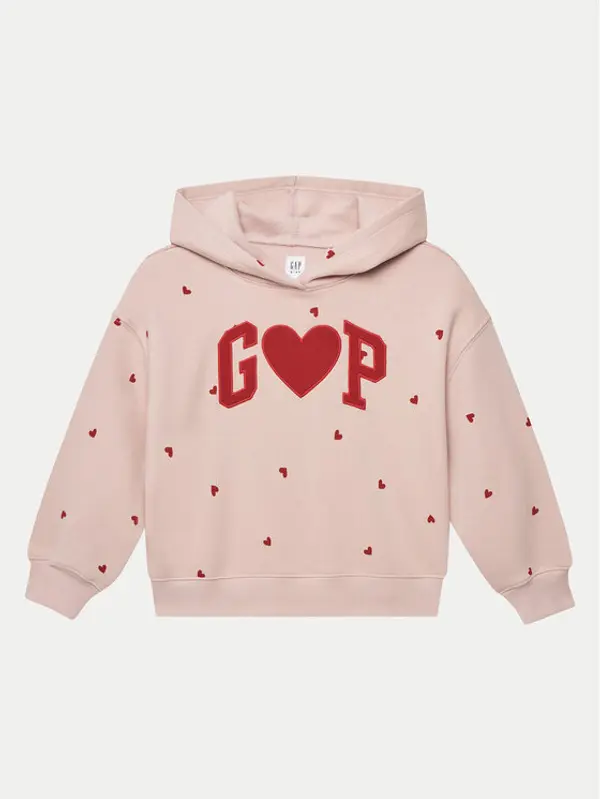Gap Gap Majica dugih rukava 590866-00 Ružičasta Regular Fit