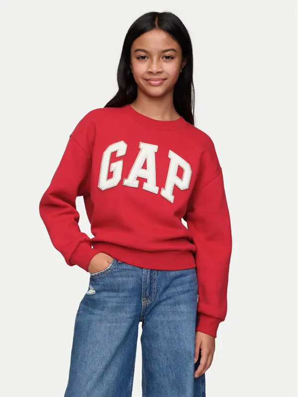Gap Gap Majica dugih rukava 633950-01 Crvena Regular Fit