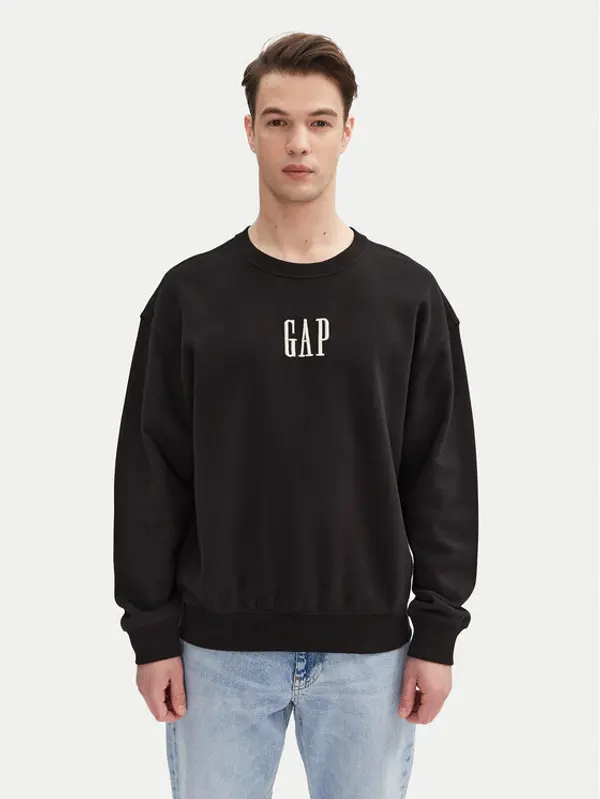 Gap Gap Majica dugih rukava 648026-10 Crna Oversize