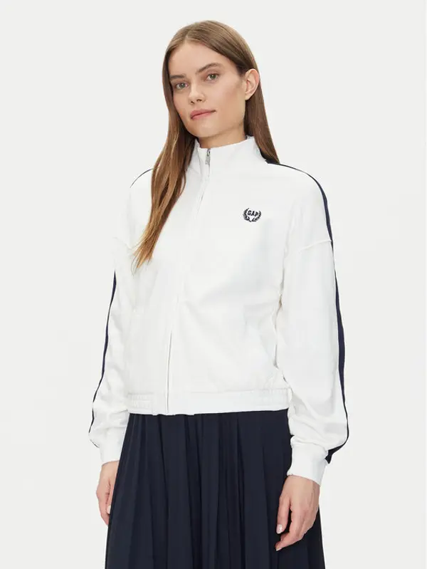 Gap Gap Majica dugih rukava 732240-03 Bijela Regular Fit