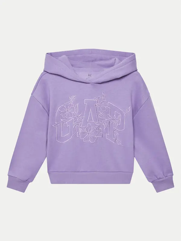Gap Gap Majica dugih rukava 741401-02 Ljubičasta Relaxed Fit